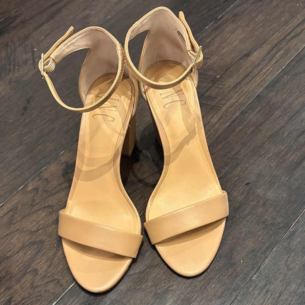 INC International Concepts Tan Ankle Strap Heels